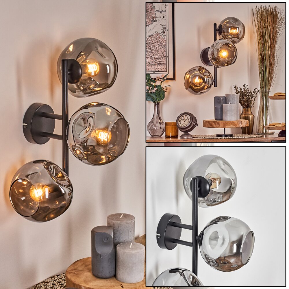 Ripoll Kula świetlna, Lampa ścienna Przydymiony, 3-punktowe main product photo