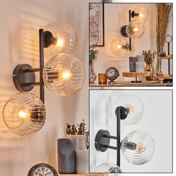 Ripoll Kula świetlna, Lampa ścienna Przezroczysty, 3-punktowe