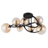 Oświetlenie Globo Tuberius lampa sufitowa LED czarny, 7-punktowe