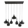 Zip Lampa wisząca Czarny, 7-punktowe