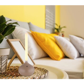 Oświetlenie Globo Turner lampa stołowa LED w kolorze szampana, 1-punktowy