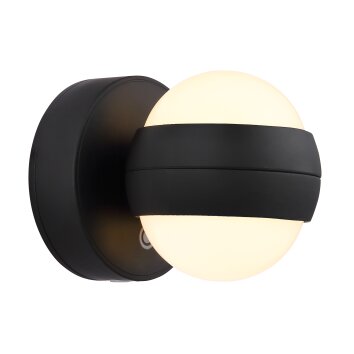 Oświetlenie Globo Randi kinkiet LED czarny, 1-punktowy