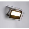 Oświetlenie Reality Moura Lampa ścienna LED Czarny, 1-punktowy, Czujnik ruchu