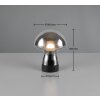 Oświetlenie Reality Dooley Lampa stołowa LED W kolorze dymu, 1-punktowy
