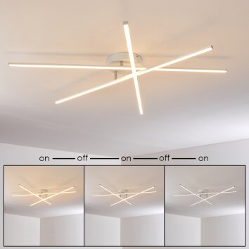 Tornio Lampa Sufitowa LED Nikiel matowy, Biały, 3-punktowe