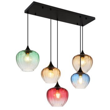 Oświetlenie Globo Sander Lampa wisząca Czarny, 5-punktowe