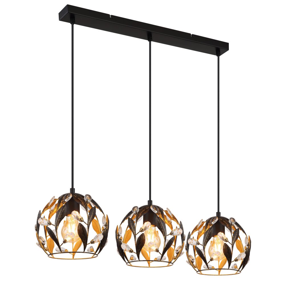 Oświetlenie Globo Mika Lampa wisząca Czarny, 3-punktowe main product photo