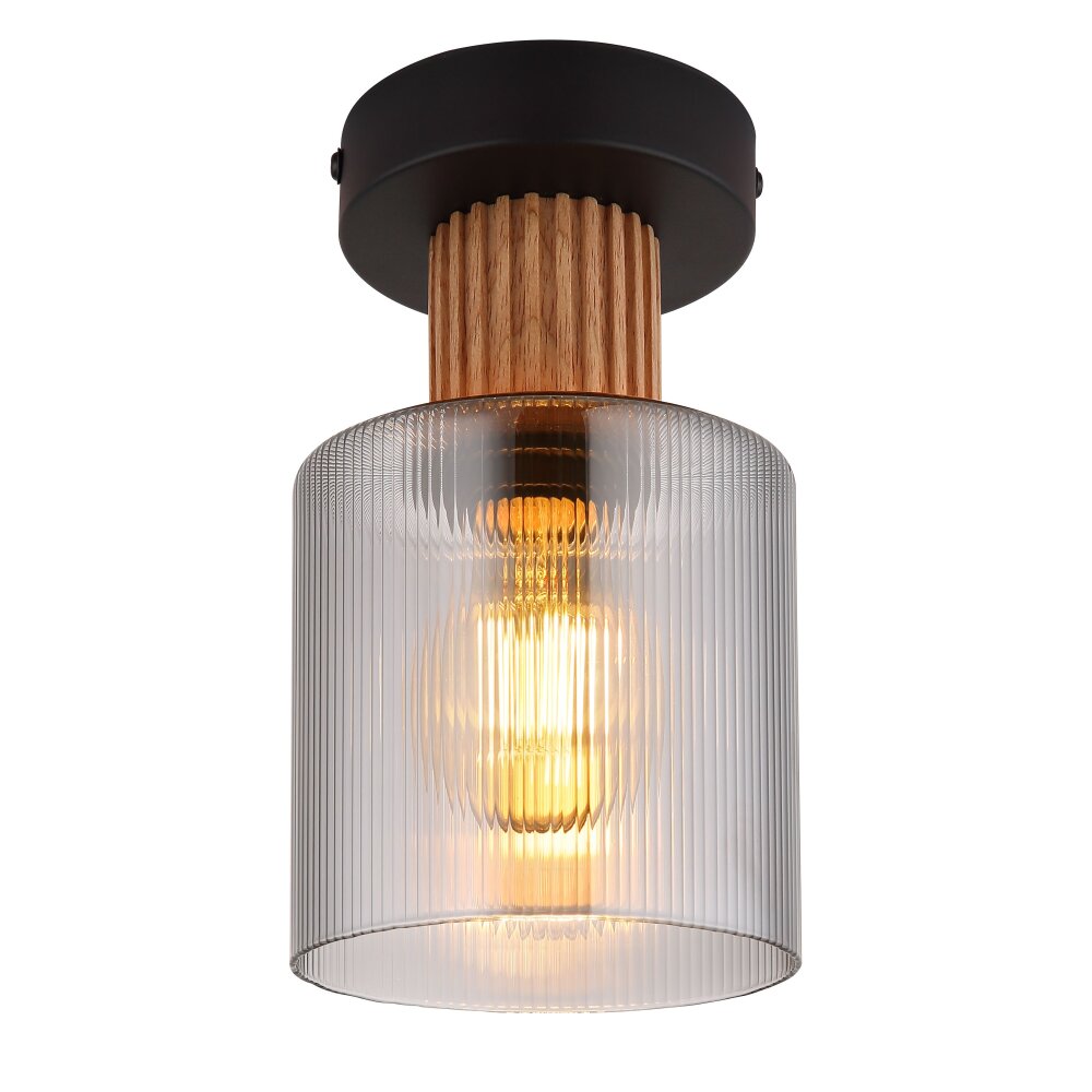 Oświetlenie Globo Aleidis Lampa sufitowa Ciemnobrązowy, Czarny, 1-punktowy main product photo