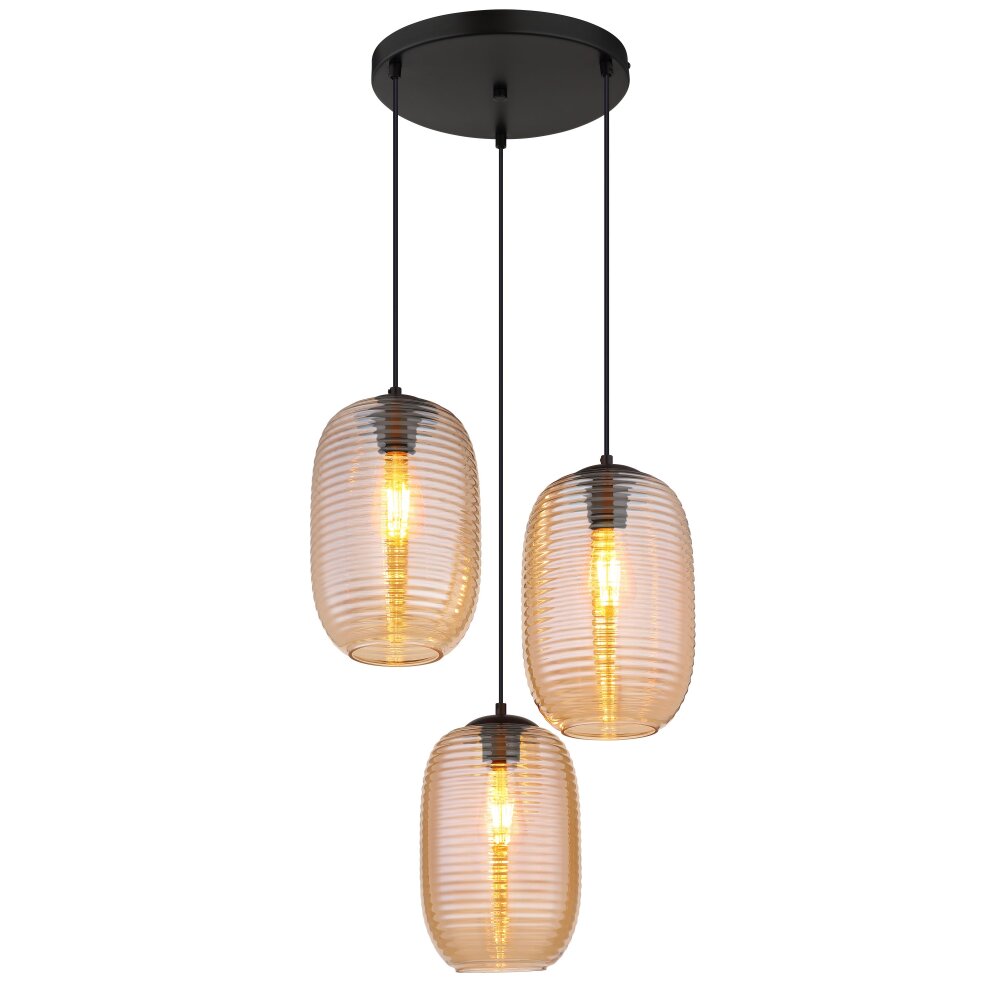 Oświetlenie Globo Jefrey Lampa wisząca Czarny, 3-punktowe main product photo