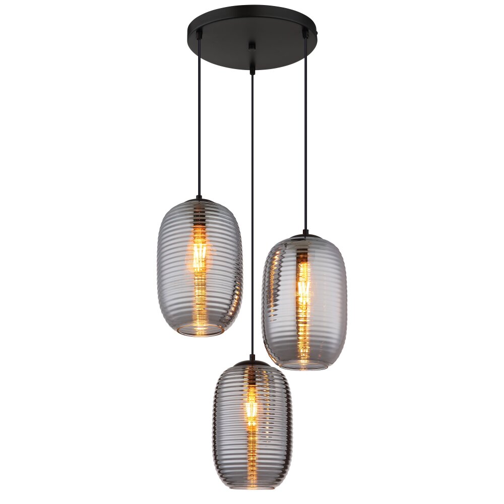 Oświetlenie Globo Jefrey Lampa wisząca Czarny, 3-punktowe main product photo