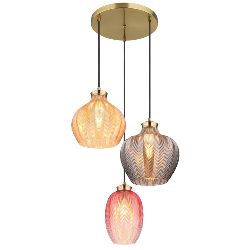 Oświetlenie Globo Jessica Lampa wisząca Złoty, 3-punktowe main product photo