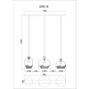 Oświetlenie Globo Jessica Lampa wisząca Złoty, 3-punktowe