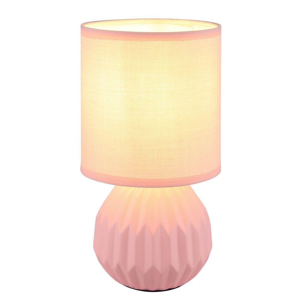 Oświetlenie Globo Sylas Lampa stołowa Różowy, 1-punktowy main product photo