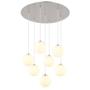 Oświetlenie Globo Riha Lampa wisząca Nikiel matowy, 7-punktowe