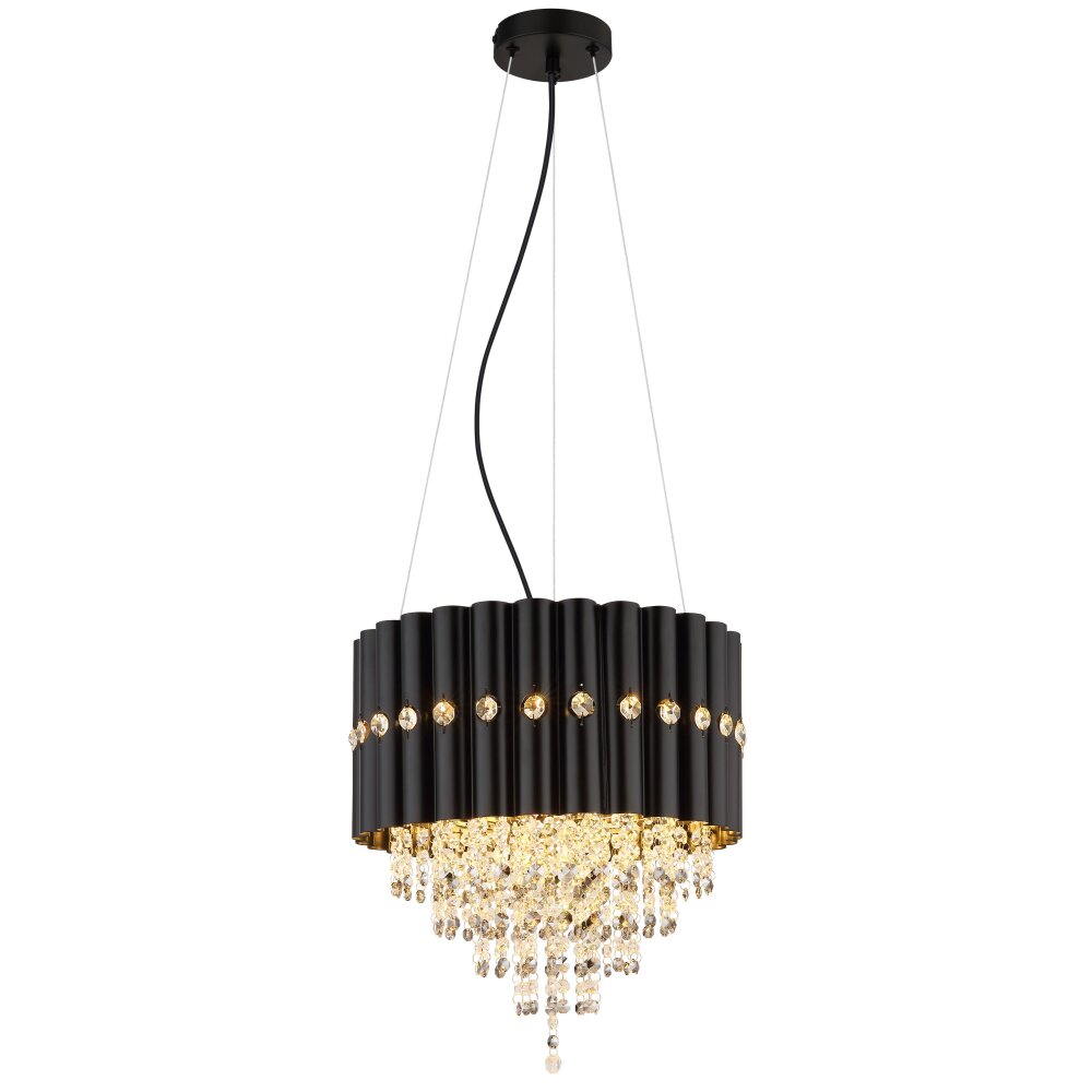 Oświetlenie Globo Eleos Żyrandol Czarny, 3-punktowe main product photo