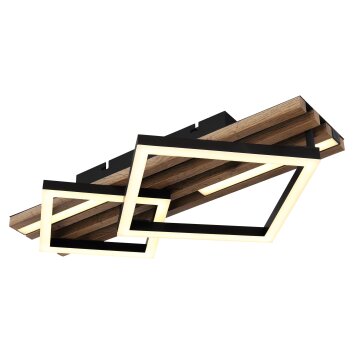 Oświetlenie Globo Obrien lampa sufitowa LED kolory naturalne, czarny, 1-punktowy