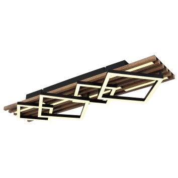 Oświetlenie Globo Obrien lampa sufitowa LED kolory naturalne, czarny, 1-punktowy