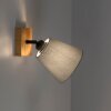 JUST LIGHT GERDA MICHEL kinkiet, spot ścienny kolory naturalne, czarny, 1-punktowy
