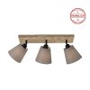 JUST LIGHT GERDA MICHEL lampa sufitowa, spot sufitowy kolory naturalne, czarny, 3-punktowe