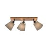 JUST LIGHT GERDA MICHEL lampa sufitowa, spot sufitowy kolory naturalne, czarny, 3-punktowe