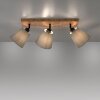JUST LIGHT GERDA MICHEL lampa sufitowa, spot sufitowy kolory naturalne, czarny, 3-punktowe