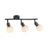 Oświetlenie Leuchten Direkt LOKI Lampa sufitowa LED Czarny, 3-punktowe