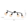 Oświetlenie Leuchten Direkt LOKI Lampa sufitowa LED Czarny, 4-punktowe