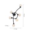 Oświetlenie Leuchten Direkt LOKI Lampa sufitowa LED Czarny, 6-punktowe