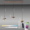 Paul Neuhaus Q-Serie Q-Rotate Lampa wisząca LED Brązowy, 3-punktowe, Zdalne sterowanie
