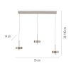 Paul Neuhaus Q-Serie Q-Rotate Lampa wisząca LED Srebrny, 3-punktowe, Zdalne sterowanie