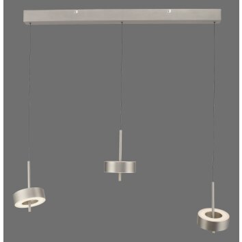 Paul Neuhaus Q-Serie Q-Rotate Lampa wisząca LED Srebrny, 3-punktowe, Zdalne sterowanie