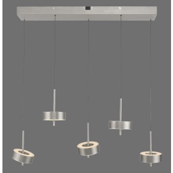Paul Neuhaus Q-Serie Q-Rotate Lampa wisząca LED Srebrny, 5-punktowe