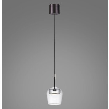 Paul Neuhaus Q-Serie Q-Kon Lampa wisząca LED Brązowy, 1-punktowy, Zdalne sterowanie Paul Neuhaus Q-Serie Q-Kon Lampa wisząca LED Brązowy, 1-punktowy, Zdalne sterowanie