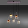 Paul Neuhaus Q-Serie Q-Kon Lampa wisząca LED Brązowy, 5-punktowe, Zdalne sterowanie