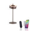 Paul Neuhaus Q-Serie Q-Rotate Lampa stołowa LED Brązowy, 1-punktowy, Zdalne sterowanie