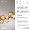 Oświetlenie Paul Neuhaus E-Popup Lampa wisząca LED Brązowy, 18-punktowe, Zdalne sterowanie