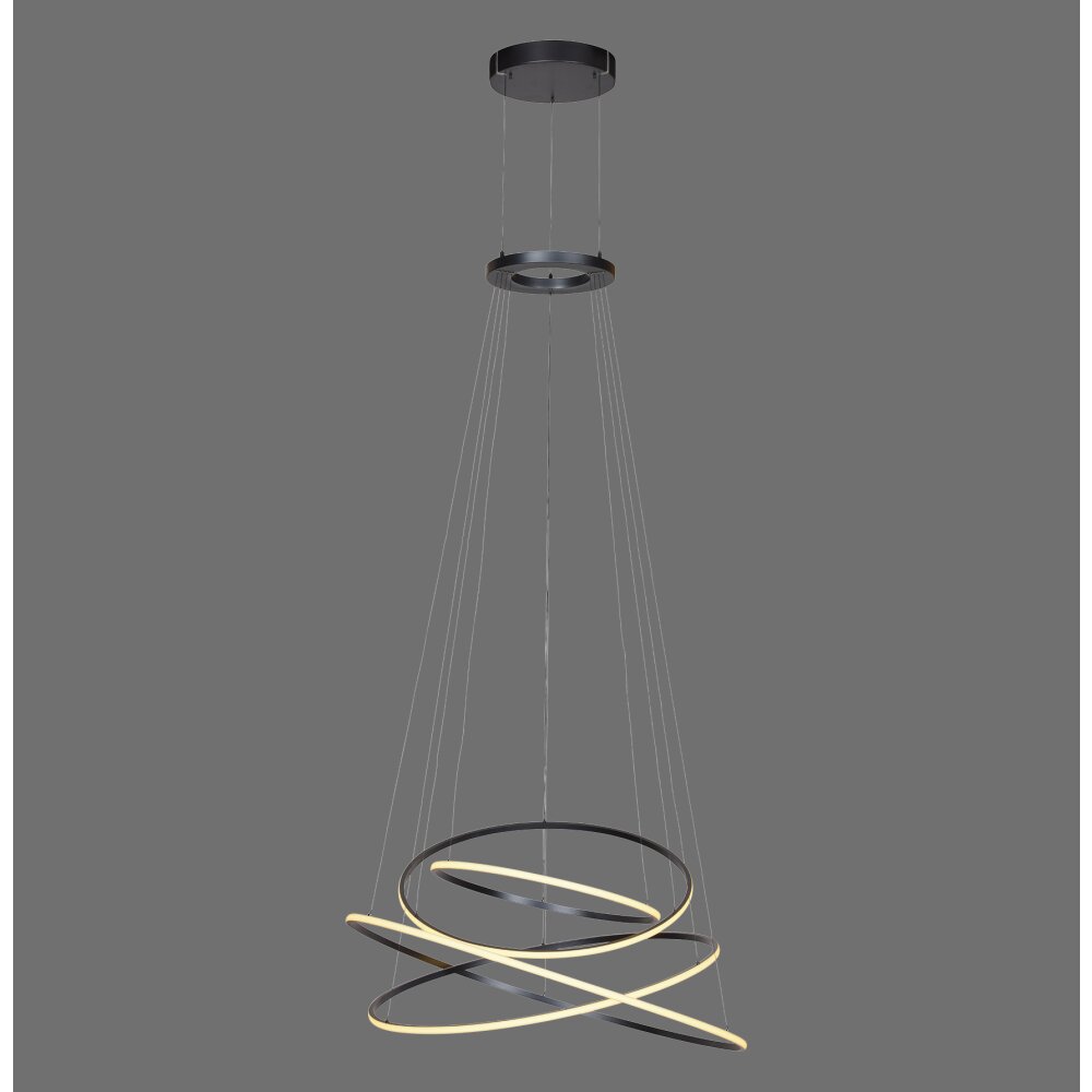 Oświetlenie Paul Neuhaus Rings Lampa wisząca LED Szary, 1-punktowy, Zdalne sterowanie main product photo