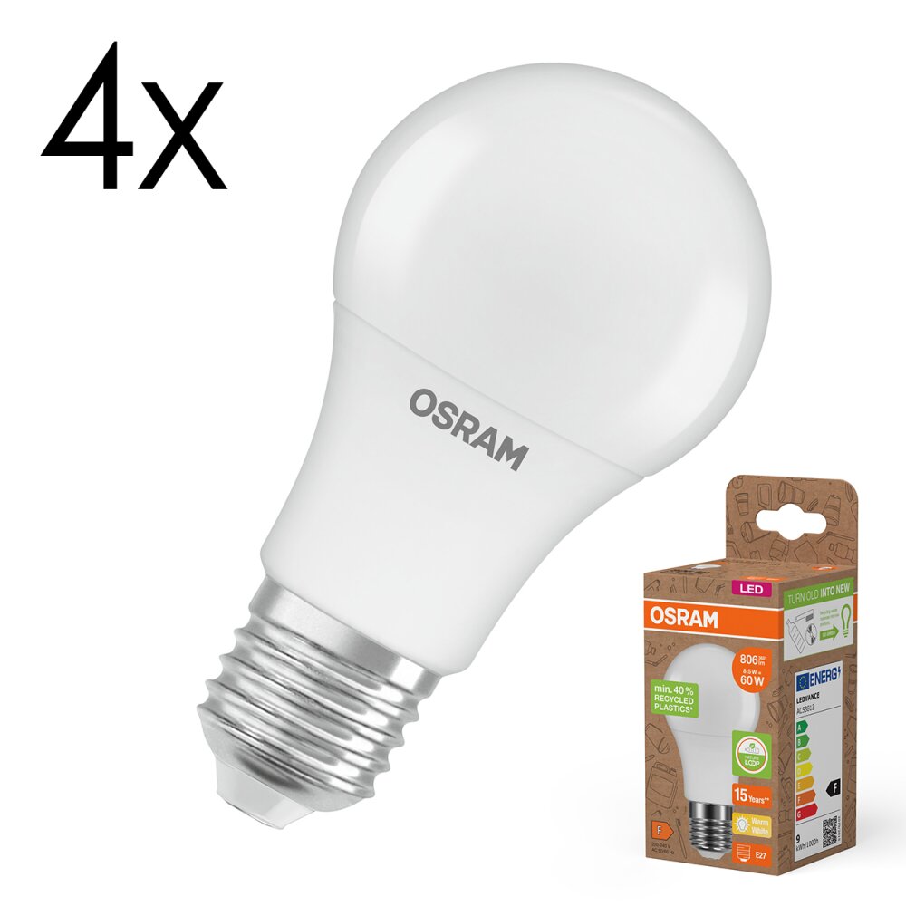Oświetlenie Osram E27 8.5 Watt ciepły biały 806 Lumen main product photo