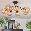 Koyoto lampa sufitowa, kula świetlna bursztynowy, 7-punktowe