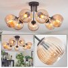 Koyoto Lampa sufitowa, Kula świetlna W kolorze bursztynu, 7-punktowe