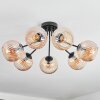 Koyoto Lampa sufitowa, Kula świetlna W kolorze bursztynu, 7-punktowe