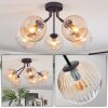 Koyoto lampa sufitowa, kula świetlna 52 cm bursztynowy, przezroczysty, 5-punktowe