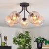 Koyoto lampa sufitowa, kula świetlna 52 cm bursztynowy, przezroczysty, 5-punktowe