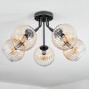 Koyoto lampa sufitowa, kula świetlna 52 cm bursztynowy, przezroczysty, 5-punktowe