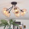 Koyoto lampa sufitowa, kula świetlna 52 cm bursztynowy, przezroczysty, 5-punktowe