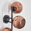 Ripoll Kula świetlna, Lampa ścienna W kolorze miedzi, 3-punktowe