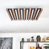 Tandragee Lampa sufitowa, Panel LED Wygląd drewna, Czarny, 1-punktowy