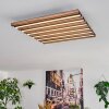 Tandragee Lampa sufitowa, Panel LED Wygląd drewna, Czarny, 1-punktowy