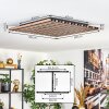 Tandragee Lampa sufitowa, Panel LED Wygląd drewna, Czarny, 1-punktowy