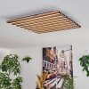 Tandragee Lampa sufitowa, Panel LED Wygląd drewna, Czarny, 1-punktowy